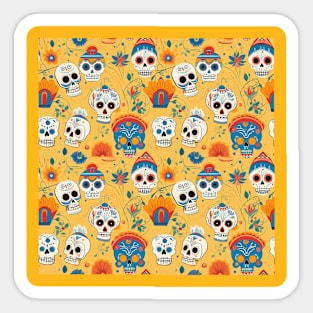 Dia de los muertos pattern Sticker